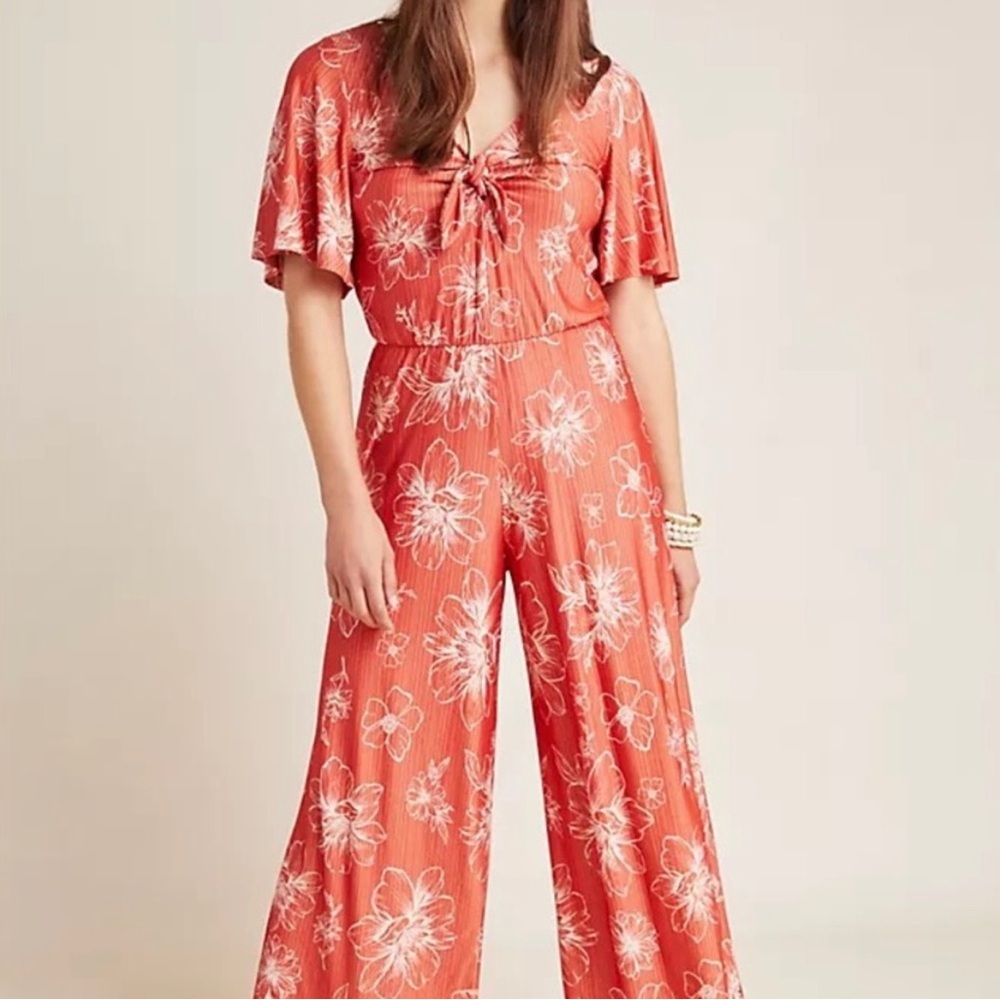 FARM Rio Red Floral Jumpsuit - Picture 2 of 7